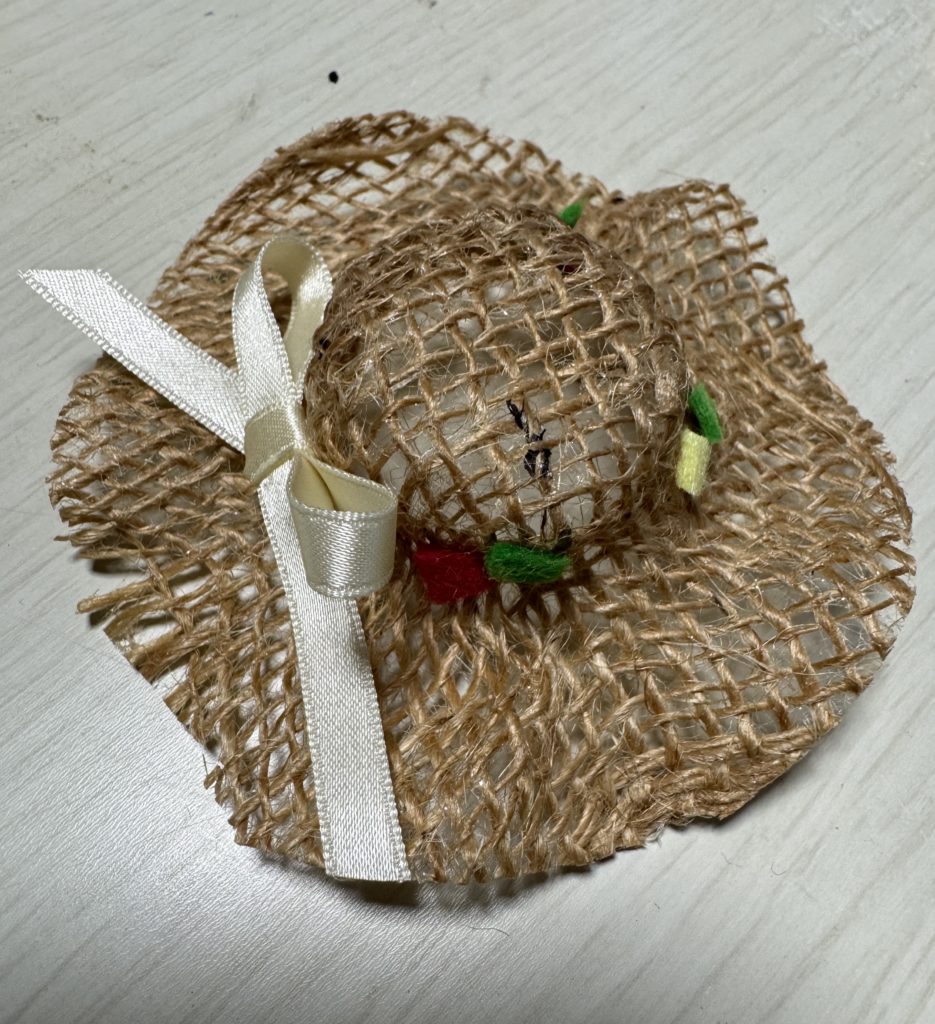 幹巻布で可愛い帽子