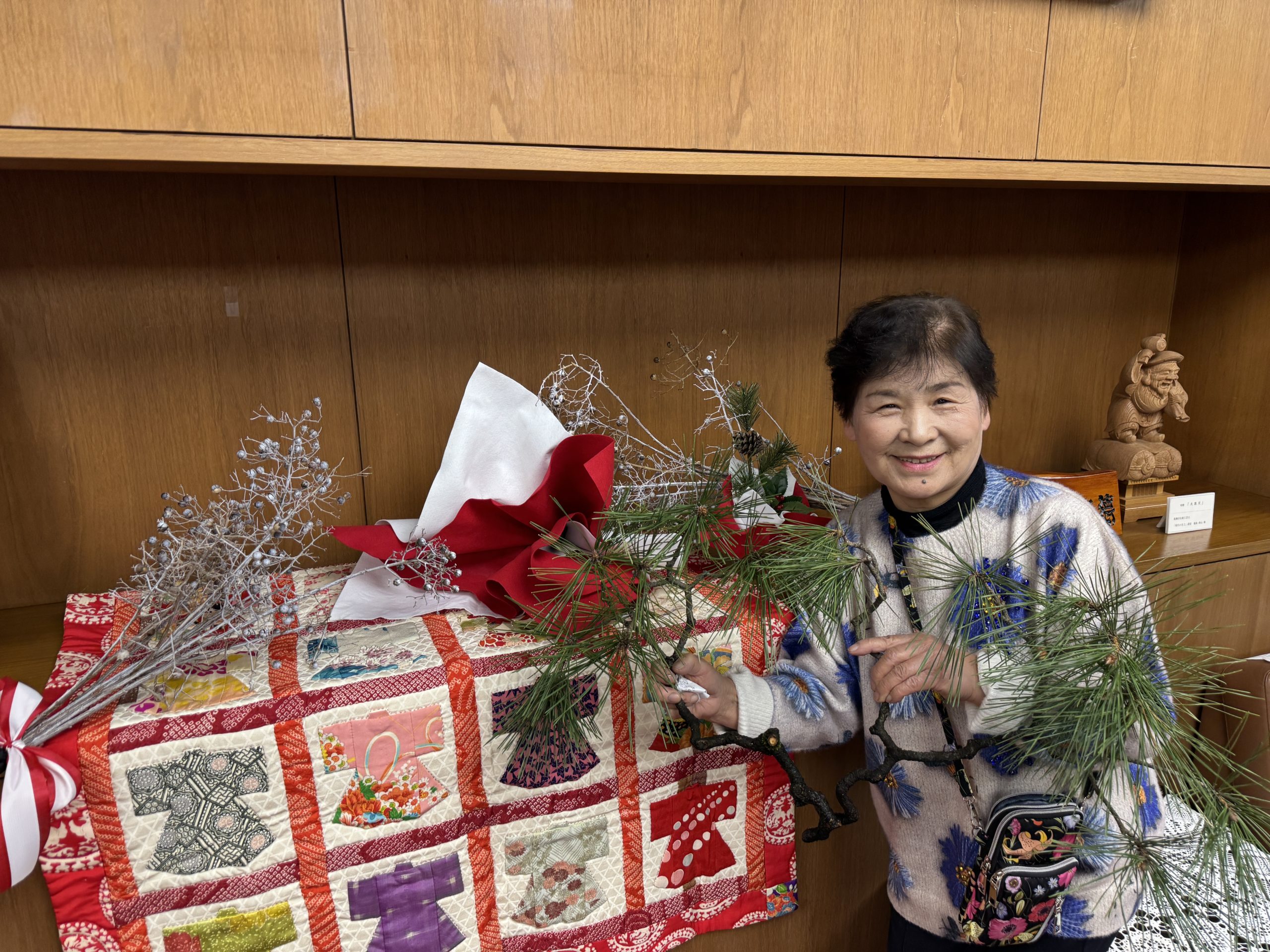 区長室、副区長室のお正月飾り