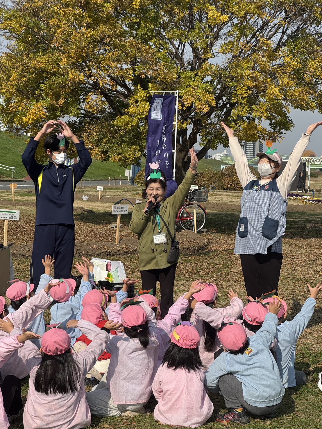 柴又小学校　東柴又小学校　金町小学校　各一年年生　ひかり学園年長さん
